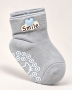 Smile Anti-Slip Baby Socks – Soft Ribbed Cotton Blend Socks