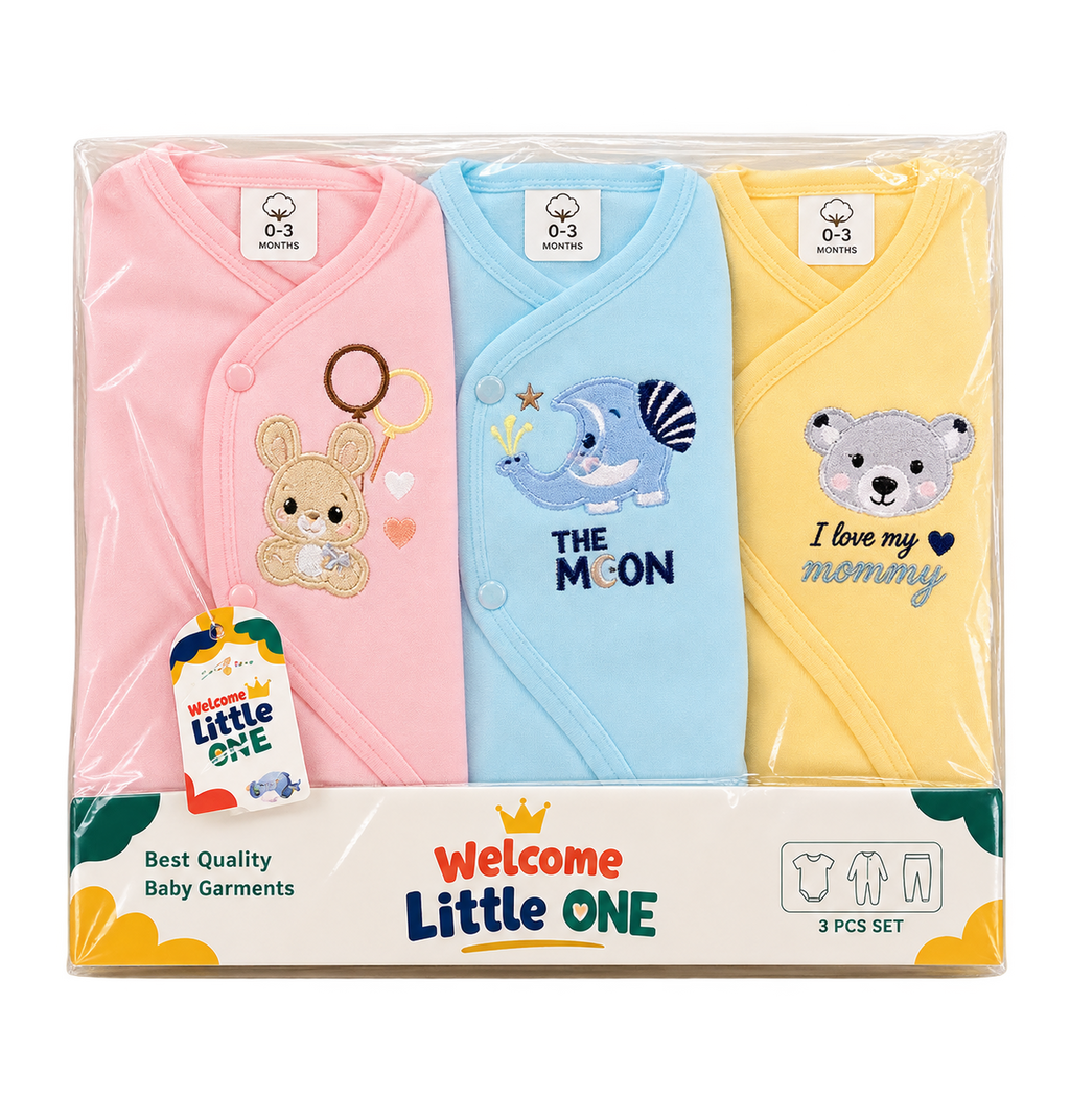Newborn Baby 3-Piece Suit Sets – Pack of 3
