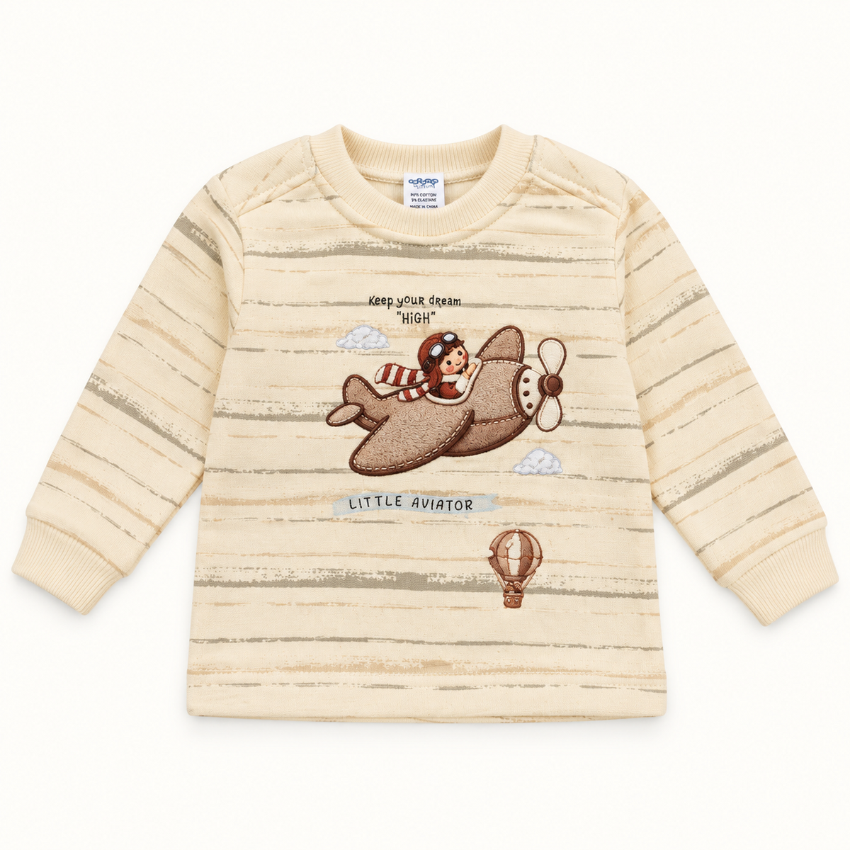 Little Aviator Baby 2-Piece Winter Outfit – Sweatshirt & Cargo Pants