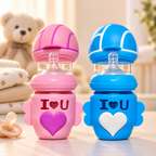 Baby Glass Feeding Bottle with Silicone Sleeve – 120ml