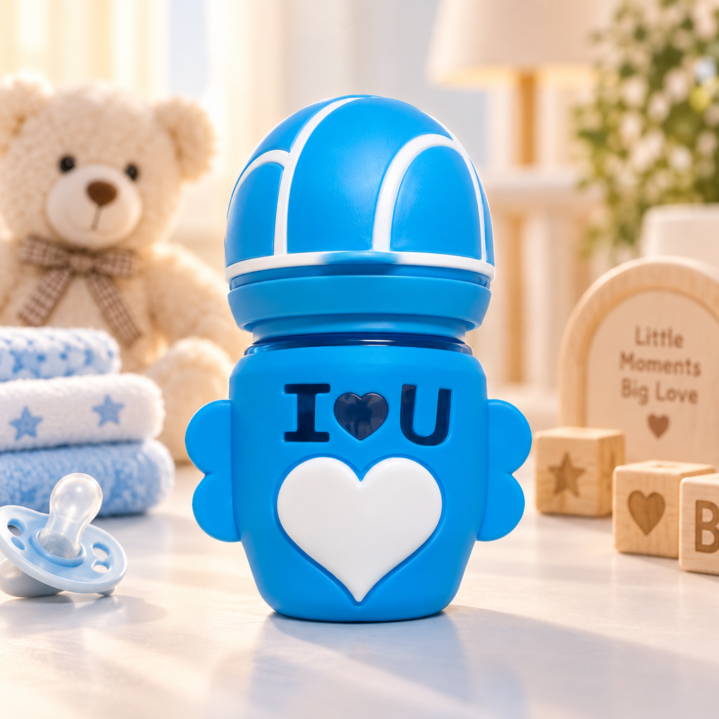 Baby Glass Feeding Bottle with Silicone Sleeve – 120ml