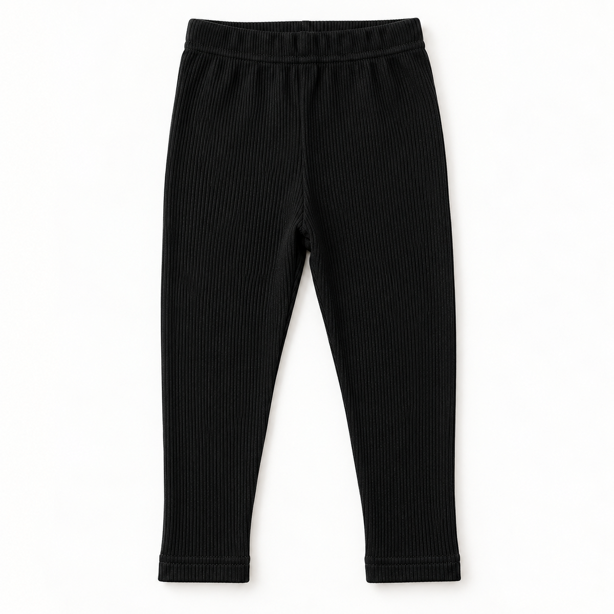Baby & Kids Ribbed Thermal Leggings – Black