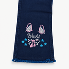 Kitty World Embroidered Baggy Jeans – Navy Blue