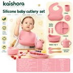 Baby Silicone Feeding & Cutlery Set – Complete Self-Feeding Mealtime Set