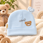 Soft Baby Bear Cap with Heart Detail – Cute Newborn Beanie