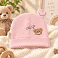 Soft Baby Bear Cap with Heart Detail – Cute Newborn Beanie