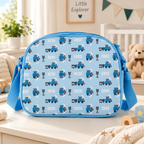 Baby Kingdom Mini Baby Essentials Bag – Blue Train & Pink Floral