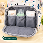Multifunctional Baby Diaper Backpack with Organized Storage & Quick-Access Wipes Pocket