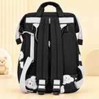 Kaishora Teddy Print Multi-Function Baby Diaper Backpack with Mini Pouch