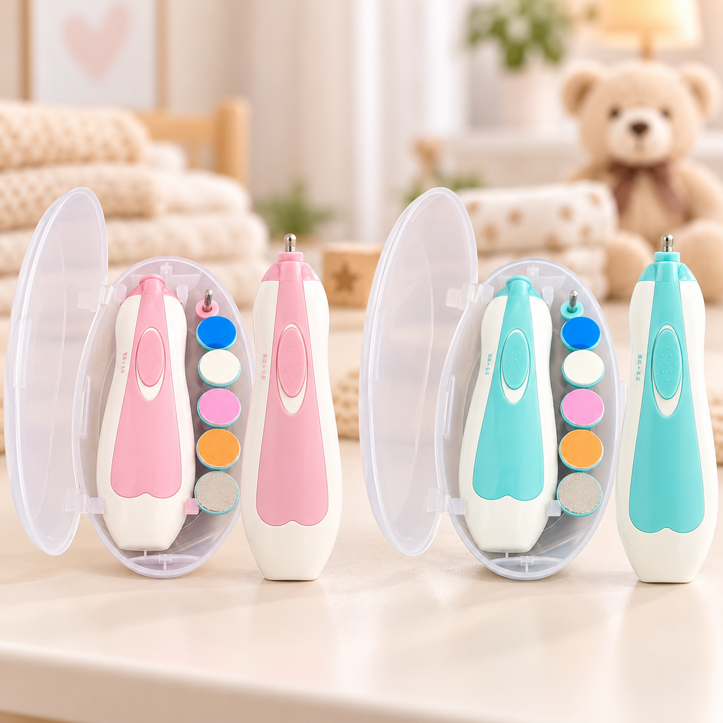 Baby Electric Nail Trimmer & Manicure Set – 6 Interchangeable Heads