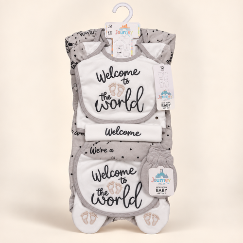 12 Pcs Newborn Baby Gift Set – Premium Baby Starter Clothing Set
