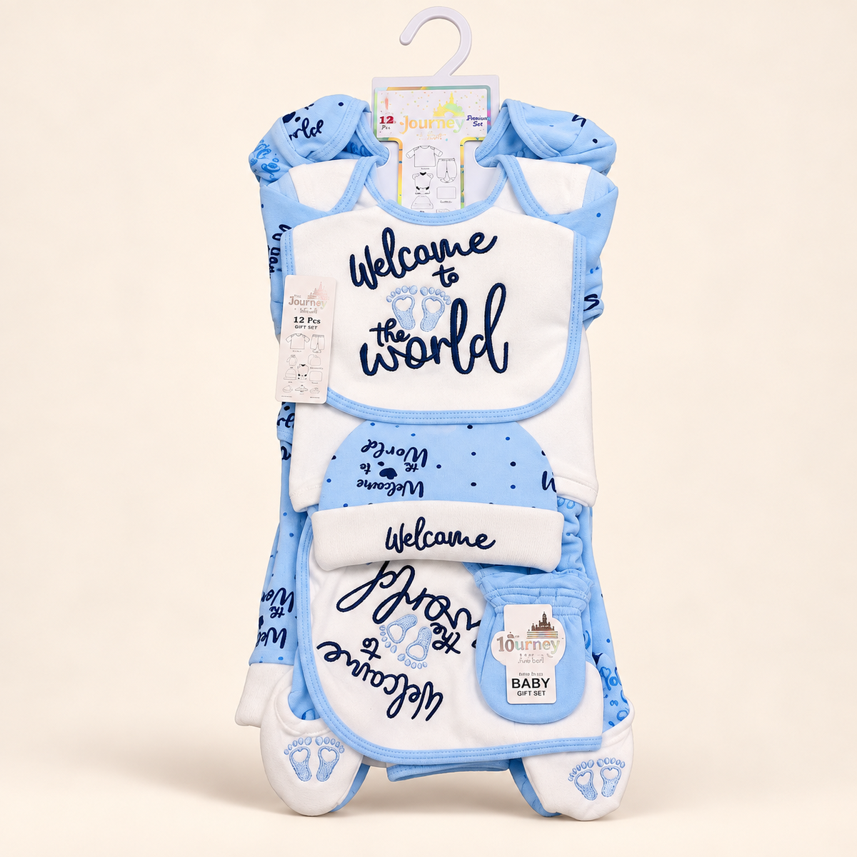 12 Pcs Newborn Baby Gift Set – Premium Baby Starter Clothing Set