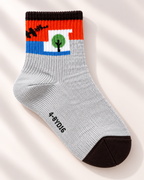 2-Pair Kids Everyday Socks – Soft Cotton Blend Striped & Nature Design
