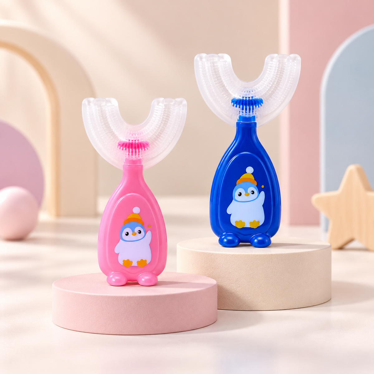 Kids Manual U-Shaped Toothbrush – 2–6 Years