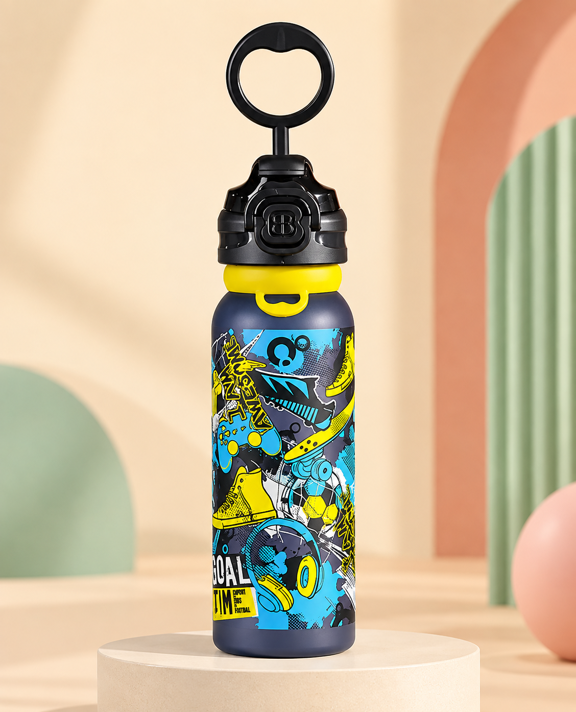 900ml Kids Dual-Mode Sports Water Bottle – Sipper & Direct Drink