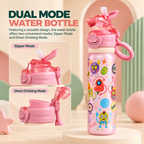 900ml Kids Dual-Mode Sports Water Bottle – Sipper & Direct Drink