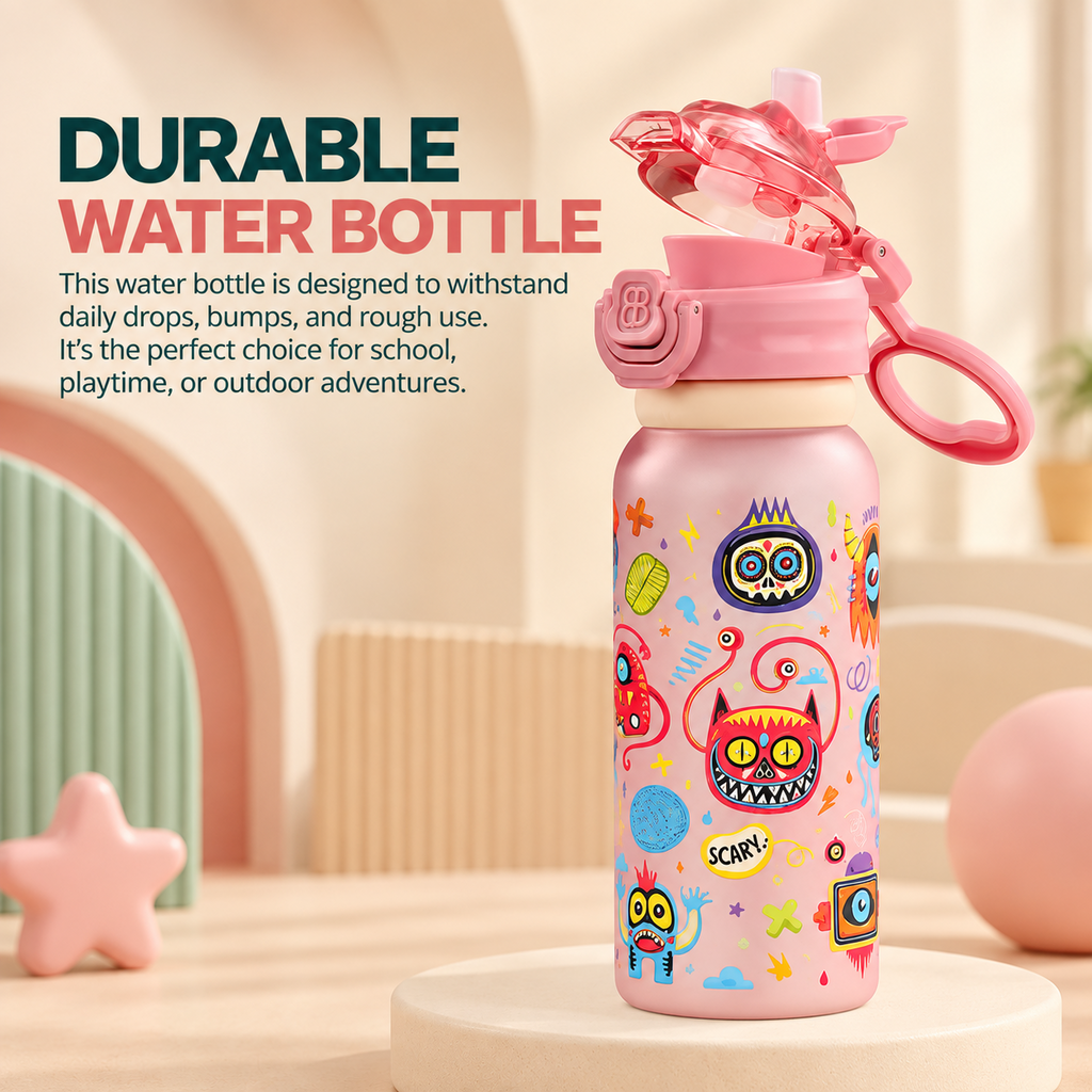 900ml Kids Dual-Mode Sports Water Bottle – Sipper & Direct Drink