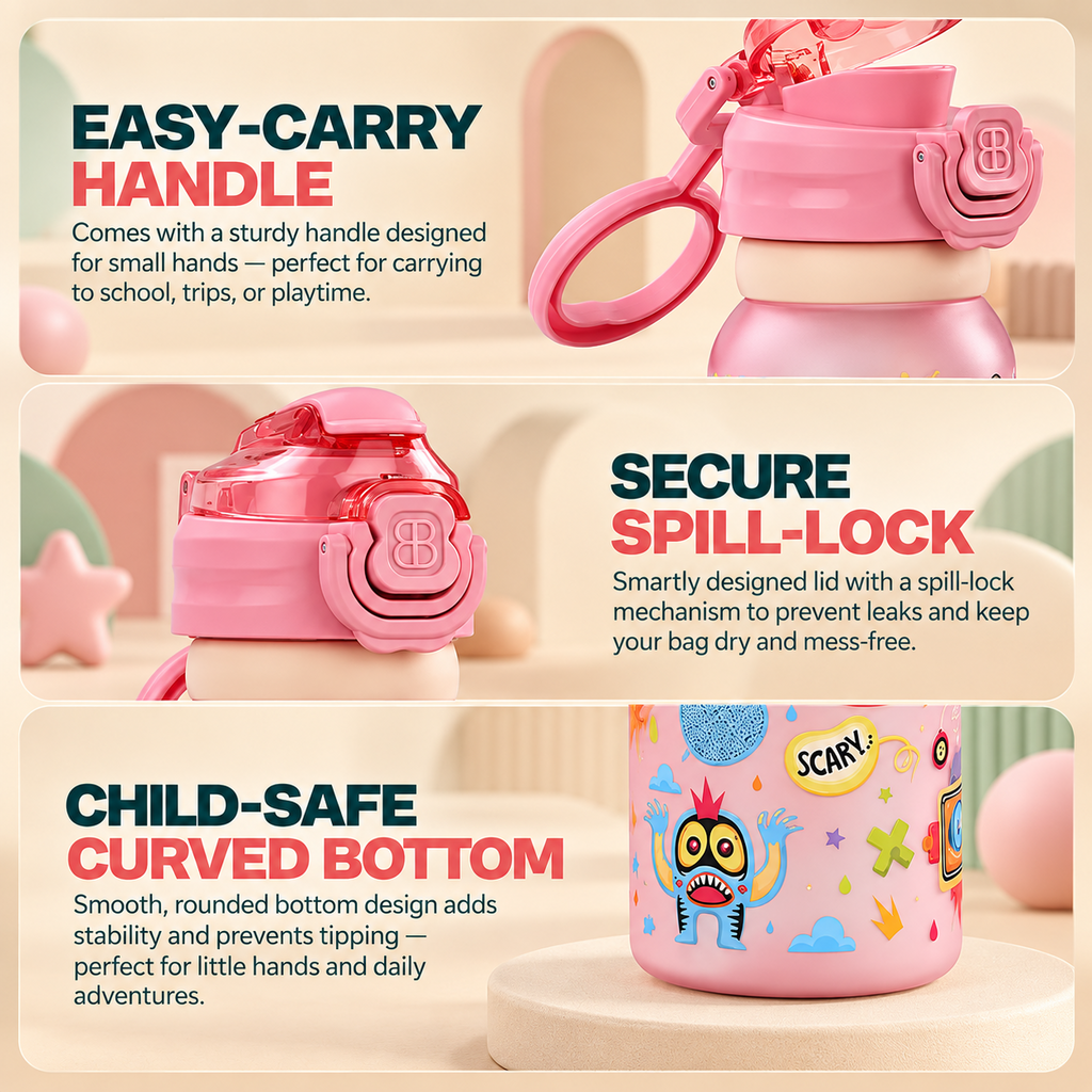 900ml Kids Dual-Mode Sports Water Bottle – Sipper & Direct Drink